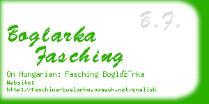 boglarka fasching business card